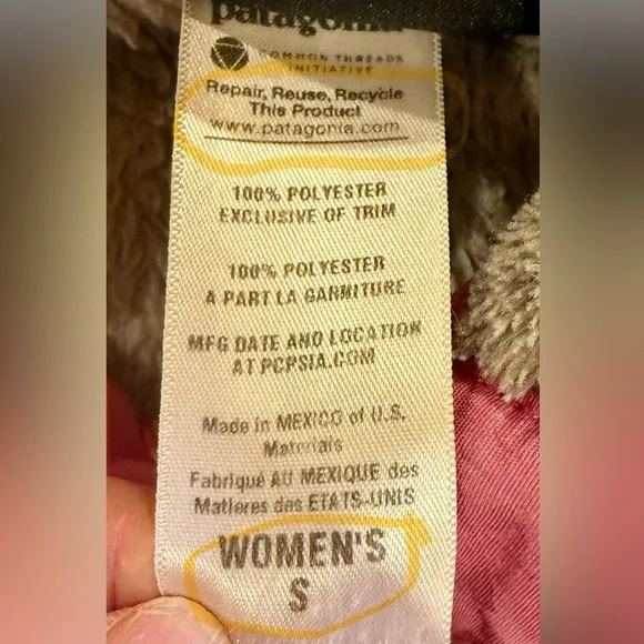 Patagonia Ladies’ S Fleece Jacket in  Lt. Gray and Pink (note flaws) 2 for $30 - Picture 5 of 11